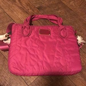 Marc Jacobs pink laptop carrier